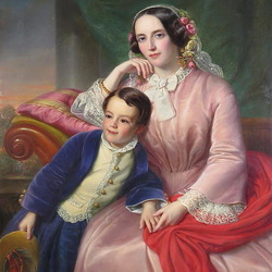 Пазл: Портрет матери с сыном