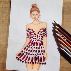 Пазл: Белое с красным