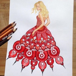 Пазл: Мандала платье