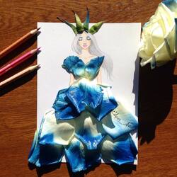 Пазл: Белое с голубым