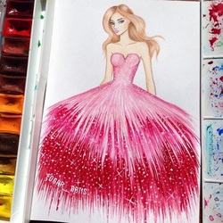 Пазл: Розовое платье