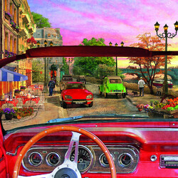 Пазл: Париж из автомобиля