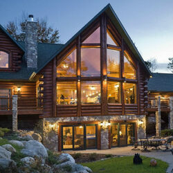 Пазл: Дом из дерева и камня