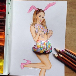 Пазл: Платье из яичной скорлупы