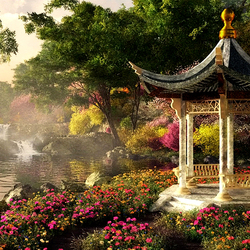 Пазл: Беседка в парке