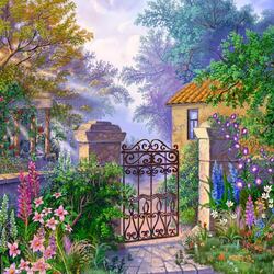 Пазл: Калитка в сад