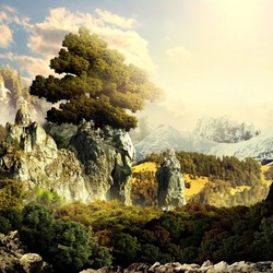 Пазл: Замок в скале