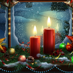 Пазл: Рождественские свечи