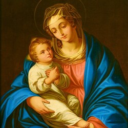 Пазл: Мадонна с младенцем