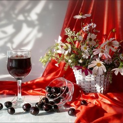 Пазл: Бокал вина