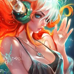 Пазл: Девушка в наушниках 