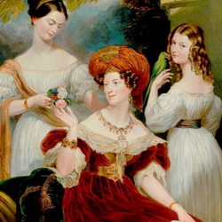 Пазл: Портрет леди Элизабет Маргарет Йорк и её дочерей, Шарлотты и Луизы