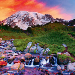 Пазл: Рассвет в горах