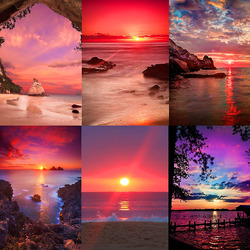 Пазл: Розовый закат