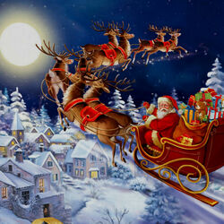 Пазл: Санта в пути