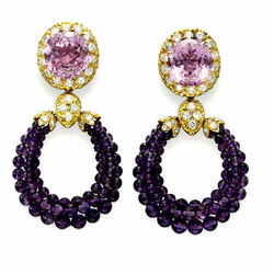 Пазл: Серьги из аметистов и бриллиантов