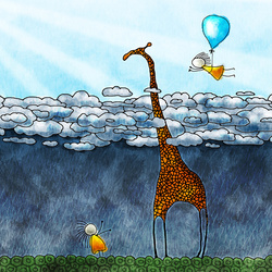 Пазл:  Там за облаками.