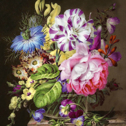 Пазл: Цветы на фарфоре