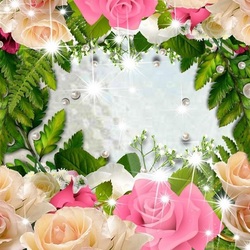 Пазл: Розы и жемчуг