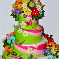 Пазл: Цветочный торт