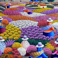 Пазл: Сбор цветов