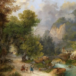 Пазл: Крестьяне, возвращающиеся домой