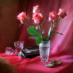 Пазл: Натюрморт с розами