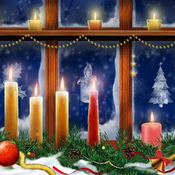 Пазл: Рождественские свечи
