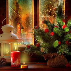 Пазл: Новогодний фонарик