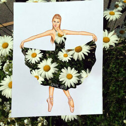 Пазл: Платье из ромашек