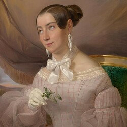 Пазл: Дама в розовом 