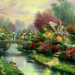 Пазл: Фонари на мосту