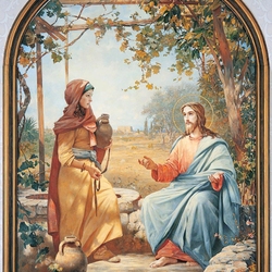 Пазл: Самарянка и Иисус у колодца
