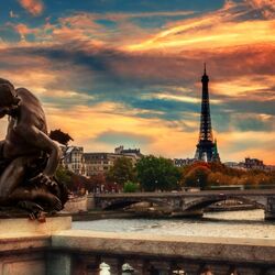 Пазл: Закат над Парижем