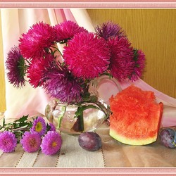 Пазл: Натюрморт с астрами