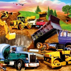 Пазл: Строительные машины