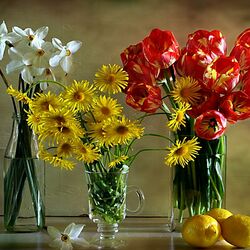 Пазл: Три букетика