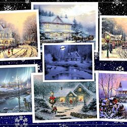 Пазл: Рождественские домики