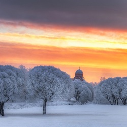 Пазл: Зимнее небо Петербурга