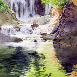 Пазл: Водопад