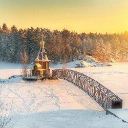 Пазл: Рождественское утро на Вуоксе