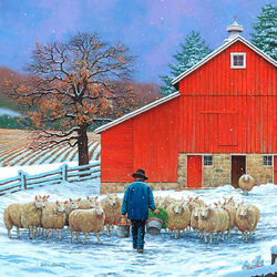 Пазл: Овечья ферма