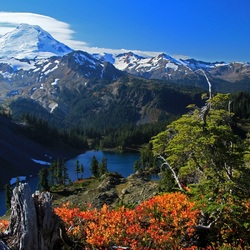 Пазл: Белые вершины гор