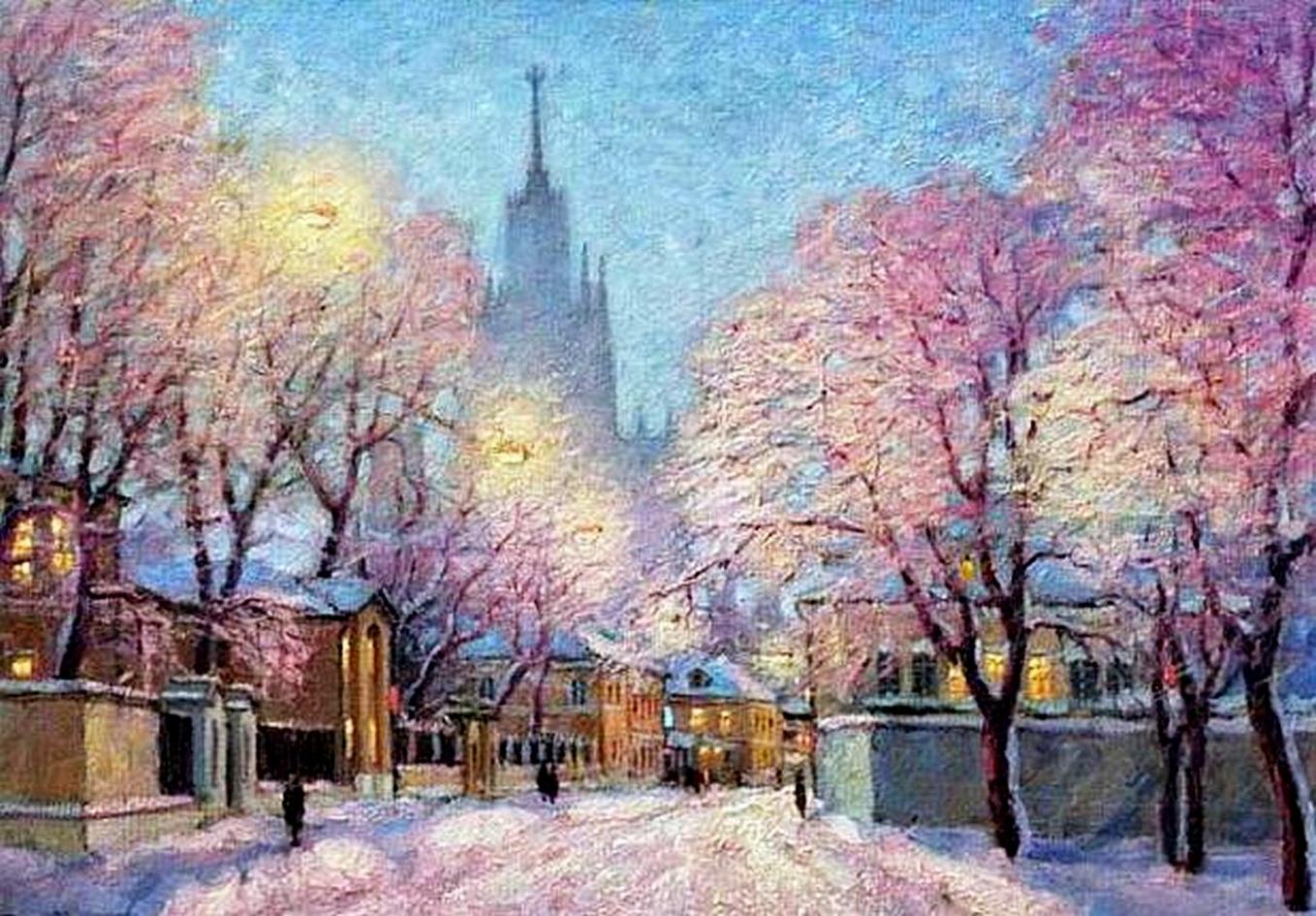 Москва зимой пейзаж