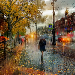 Пазл: Дождь на Невском проспекте