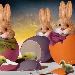 Пазл: Пасхальный зайка