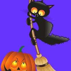 Пазл: Черный кот