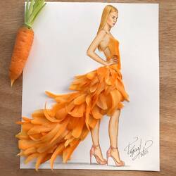 Пазл: Из ломтиков моркови.