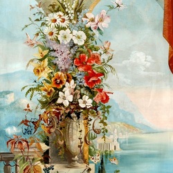 Пазл: Терасса в цветах