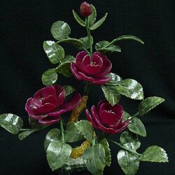 Пазл: Каменная нежность...Цветы из нефрита